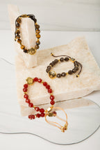 Sacral Chakra Carnelian Bracelet – Abundance & Creativity 18K Gold Plated Healing Jewelry