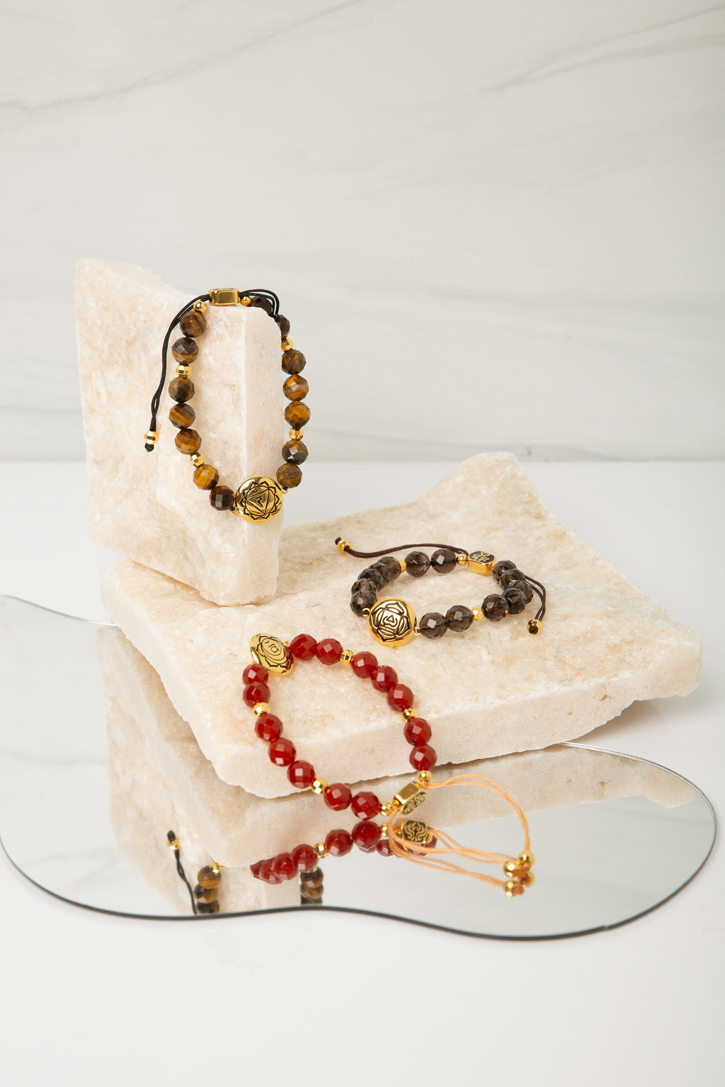 Sacral Chakra Carnelian Bracelet – Abundance & Creativity 18K Gold Plated Healing Jewelry