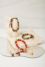 Sacral Chakra Carnelian Bracelet – Abundance & Creativity 18K Gold Plated Healing Jewelry