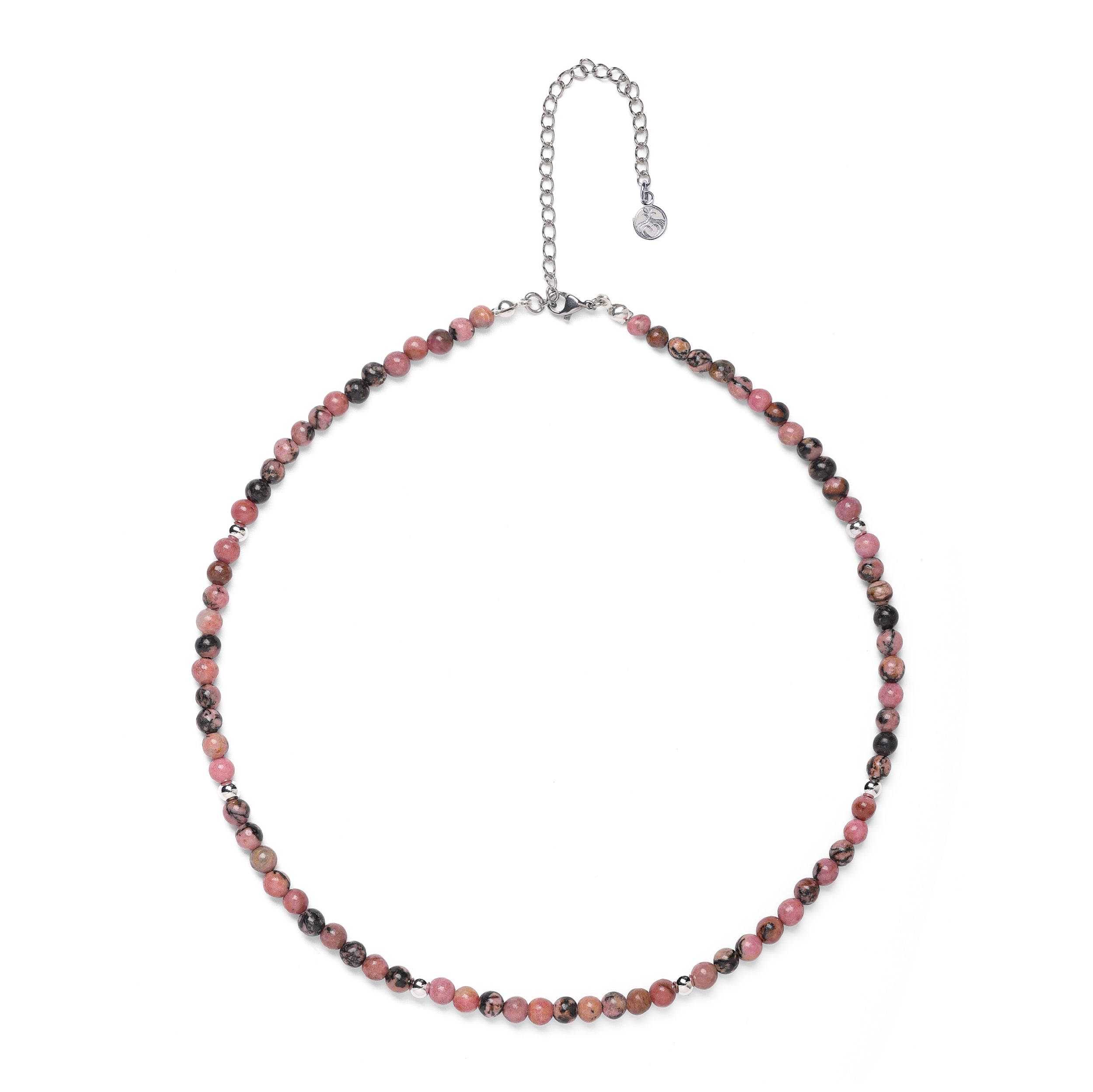 Rhodonite Choker Necklace – Sacred Softness & Compassionate Serenity 18K Gold Plated Gemstone Jewelry