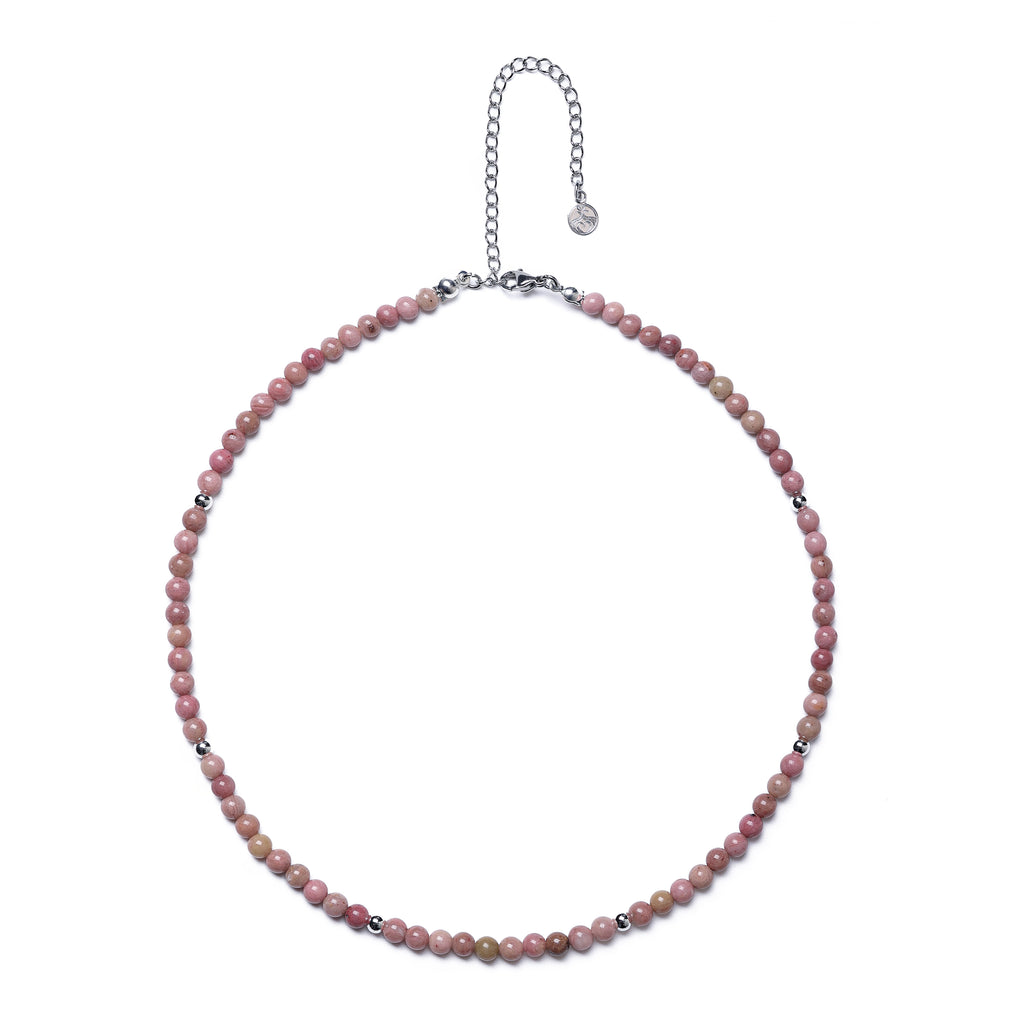 Rhodochrosite Choker Necklace – Heart Opening & Heavenly Love Gemstone Jewelry