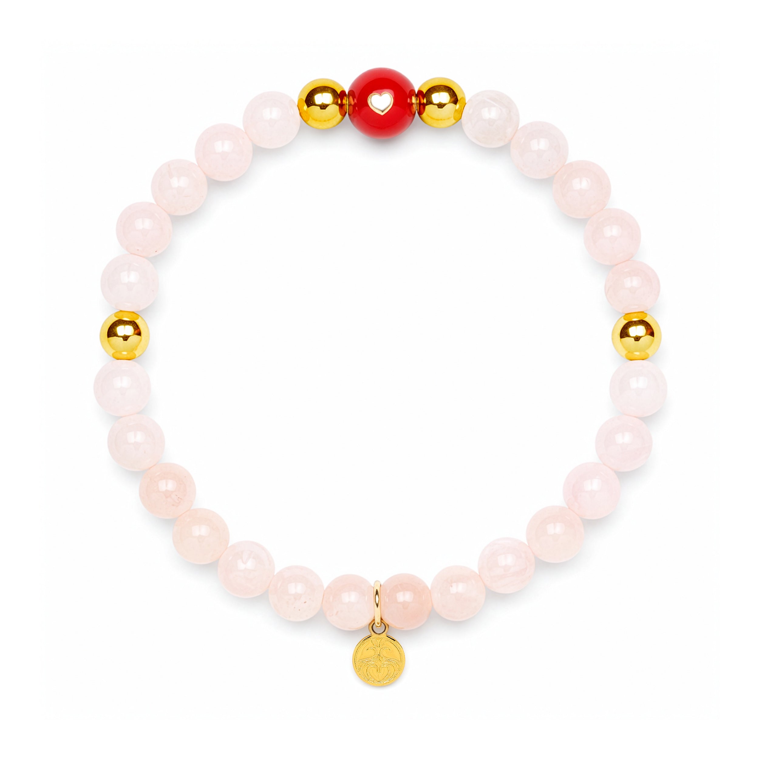Morganite Heart Bracelet for Love & Glow in Gold | Spiritual Healing Jewelry