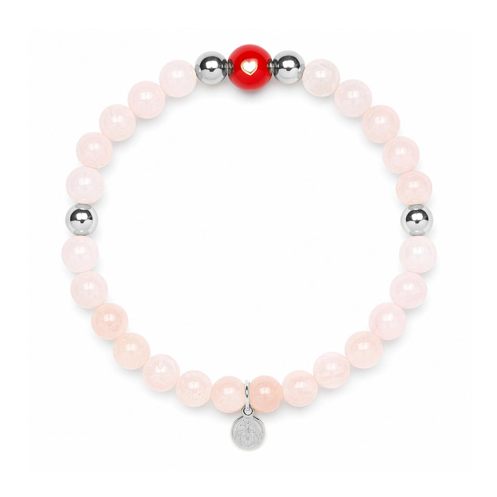 Morganite Heart Bracelet for Love & Glow in Silver | Spiritual Healing Jewelry