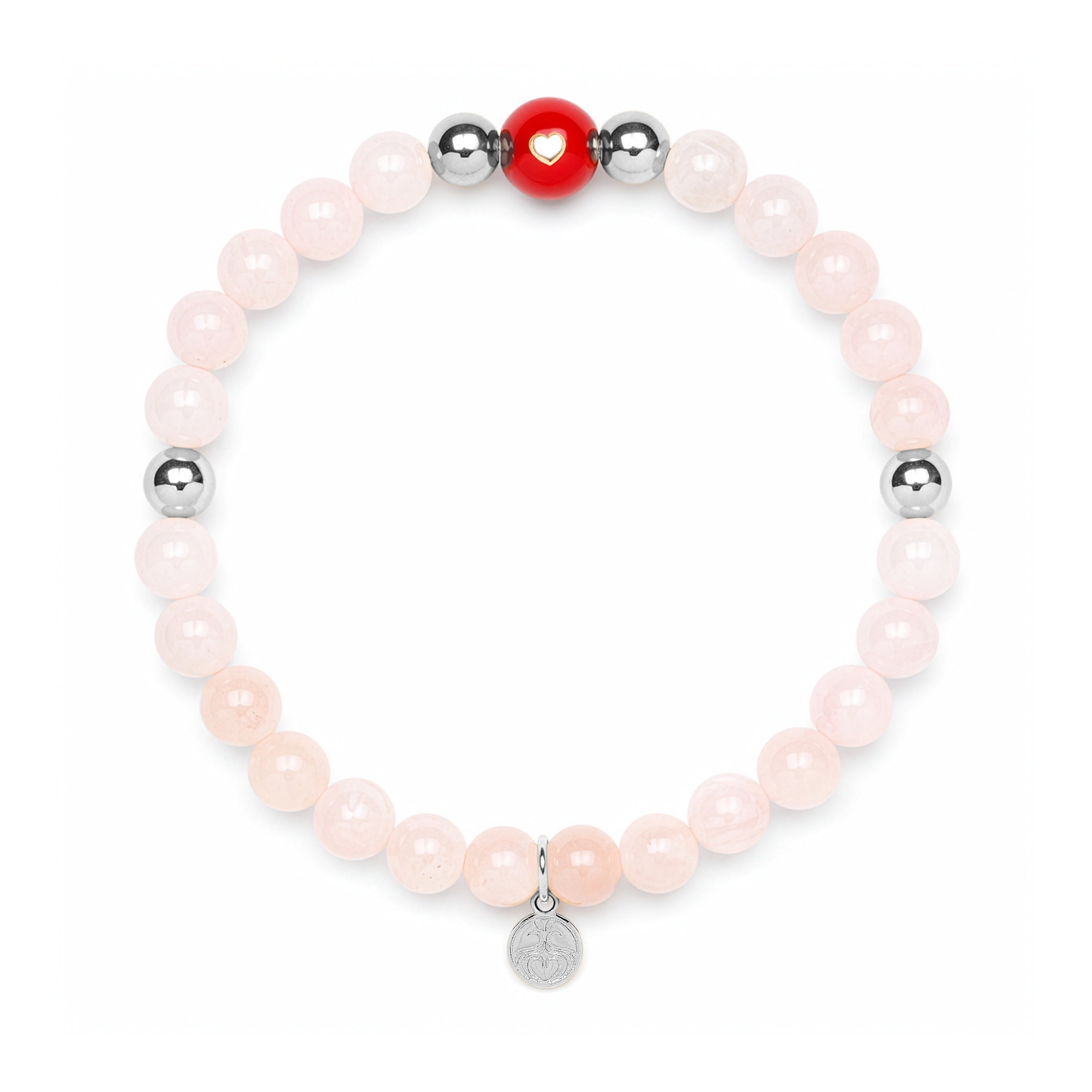 Morganite Heart Bracelet for Love & Glow in Silver | Spiritual Healing Jewelry