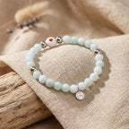 Green Moonstone Heart Bracelet for Balance & Glow in Silver | Spiritual Healing Jewelry