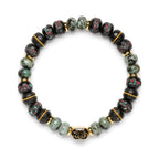 Pulsera Obsidiana Nómada | Cuentas rústicas de hueso negro | Turquesa africana | Pulsera de sanación espiritual