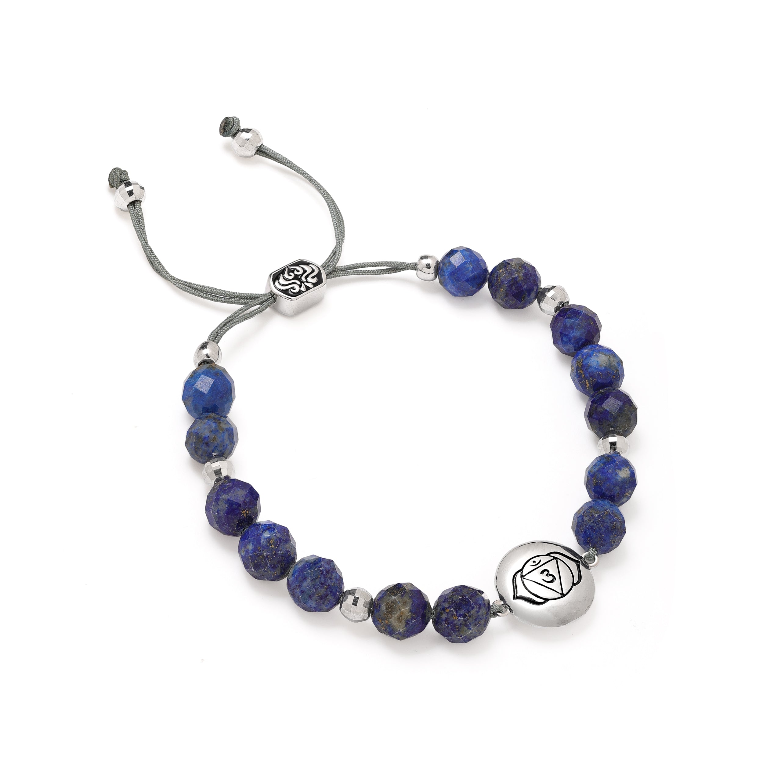 Brow Chakra Lapis Lazuli Bracelet – Psychic Protection & Wisdom 18K Gold Plated Healing Jewelry