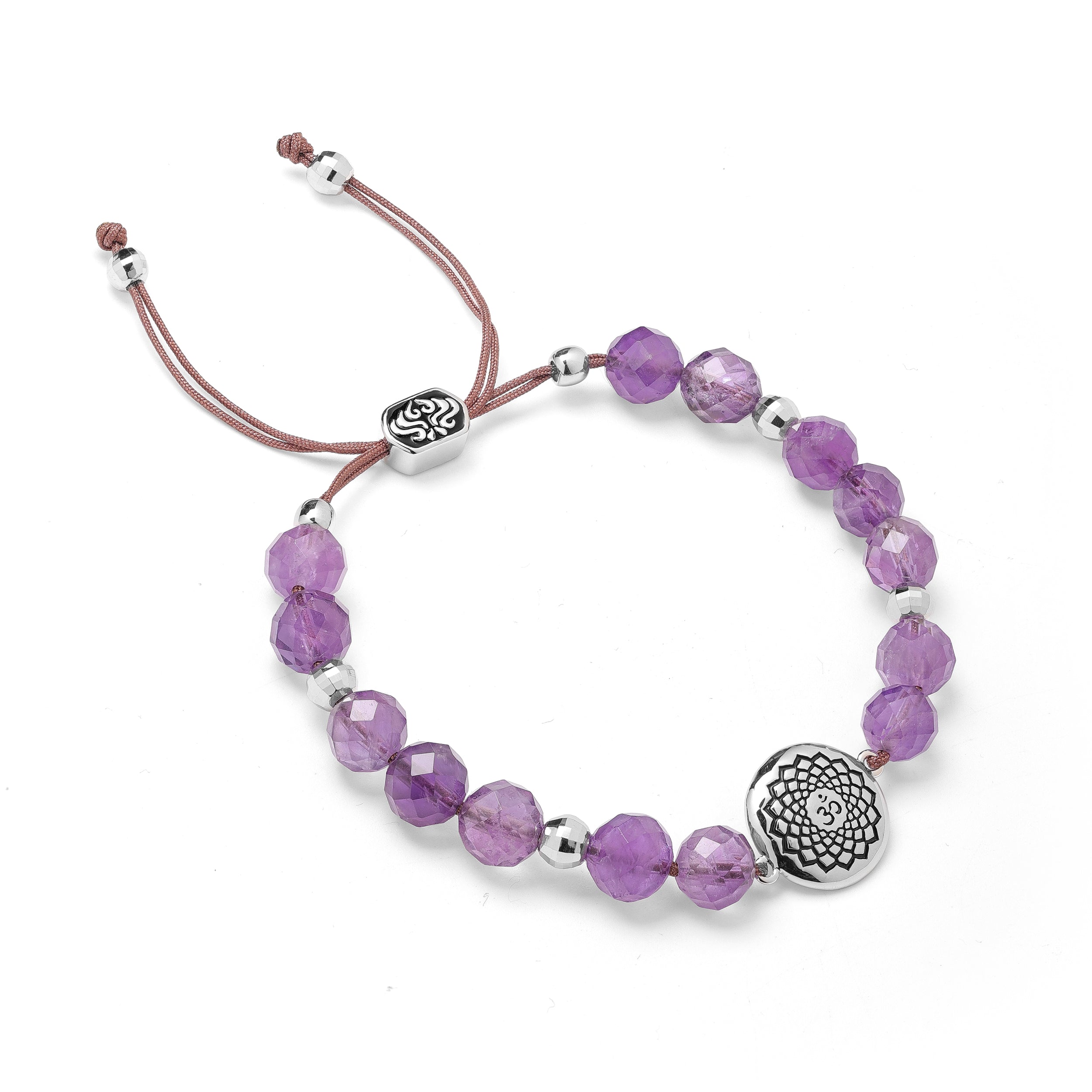 Crown Chakra Amethyst Healing Bracelet – Spiritual Healing & Stress Relief Crystal Jewelry