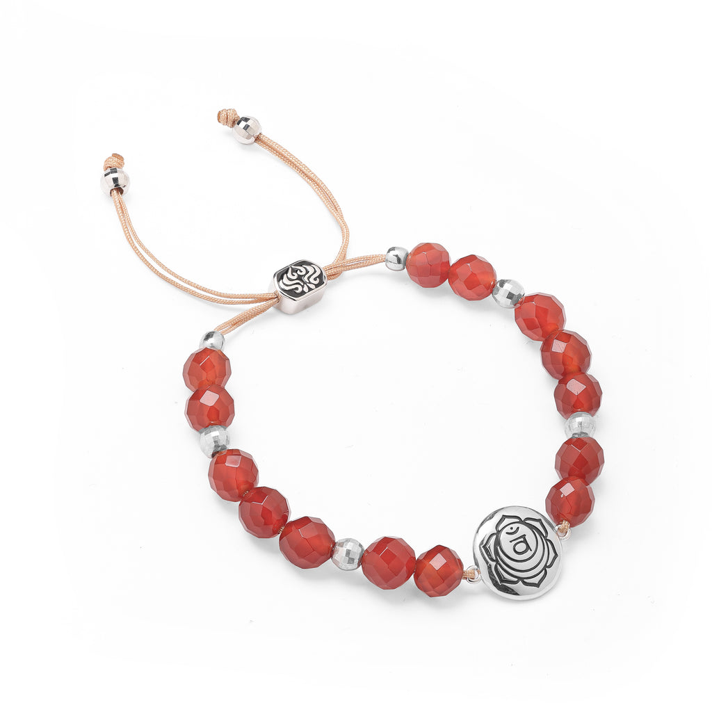 Sacral Chakra Carnelian Bracelet – Abundance & Creativity 18K Gold Plated Healing Jewelry