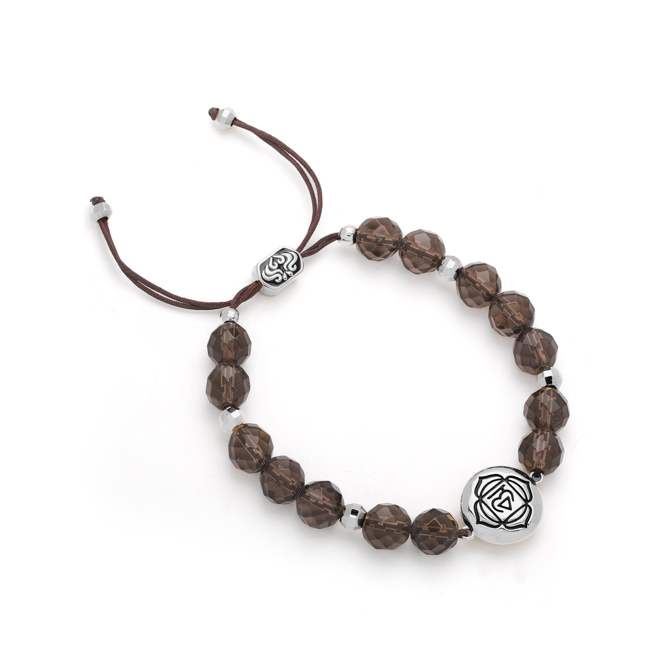 Root Chakra Smoky Quartz Bracelet – Grounded Energy & Calm 18K Gold Plated Healing Jewelry