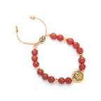 Sacral Chakra Carnelian Bracelet – Abundance & Creativity 18K Gold Plated Healing Jewelry