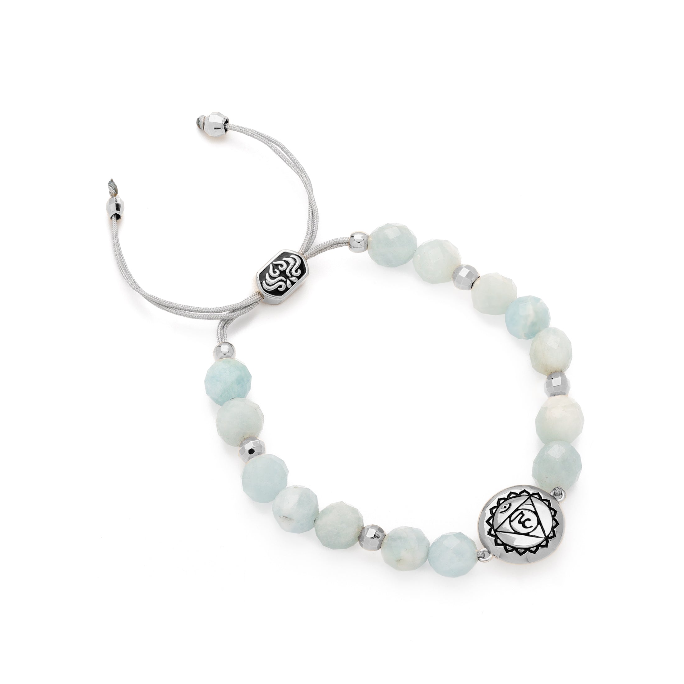 Throat Chakra Aquamarine Bracelet – Inner Peace & Tranquility 18K Gold Plated Healing Jewelry