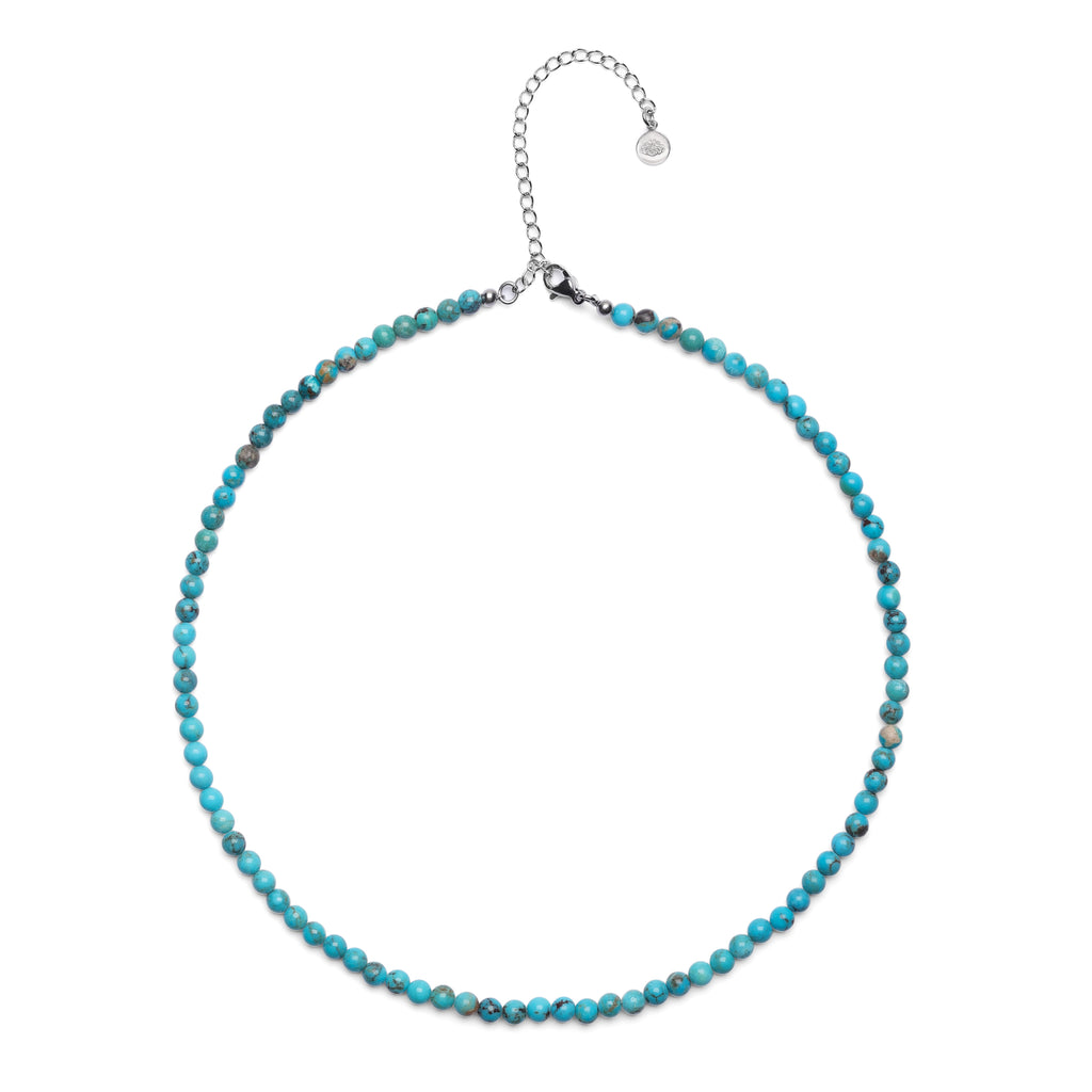 Turquoise Choker Necklace – Success & Good Fortune Amplifier 18K Gold Plated Gemstone Jewelry