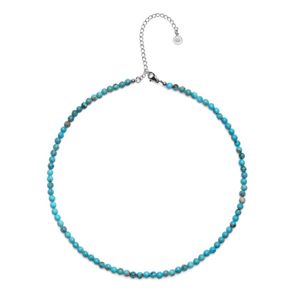 Turquoise Choker Necklace, Success and Good Fortune Amplifier, Adjustable