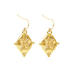 Pendientes colgantes del zodiaco de Piscis en oro de 18 quilates | Joyería estilo vintage