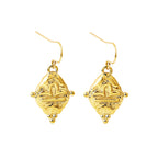 Pendientes colgantes de Libra en oro de 18k | Joyas de estilo vintage