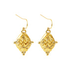 Pendientes Colgantes Zodíaco Acuario en Oro de 18k | Joyería Estilo Vintage