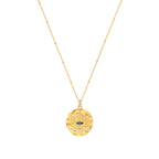 Evil Eye Protection Necklace - Blue Topaz - 18k Gold