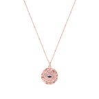 Evil Eye Protection Necklace | Blue Topaz | Rose Gold Over Sterling Silver
