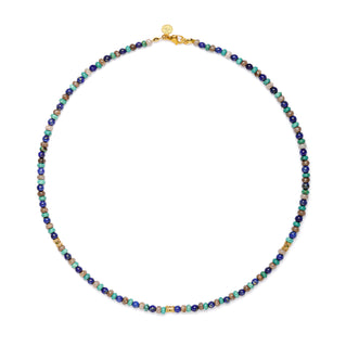 Blue Sage Talisman Necklace | Jasper | Lapis Lazuli | Turquoise | 18k Gold | Spiritual Healing Necklace