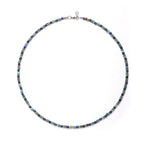 Blue Sage Talisman Necklace | Jasper | Lapis Lazuli | Turquoise | Rhodium | Spiritual Healing Necklace