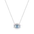 Evil Eye Necklace – White Rodium