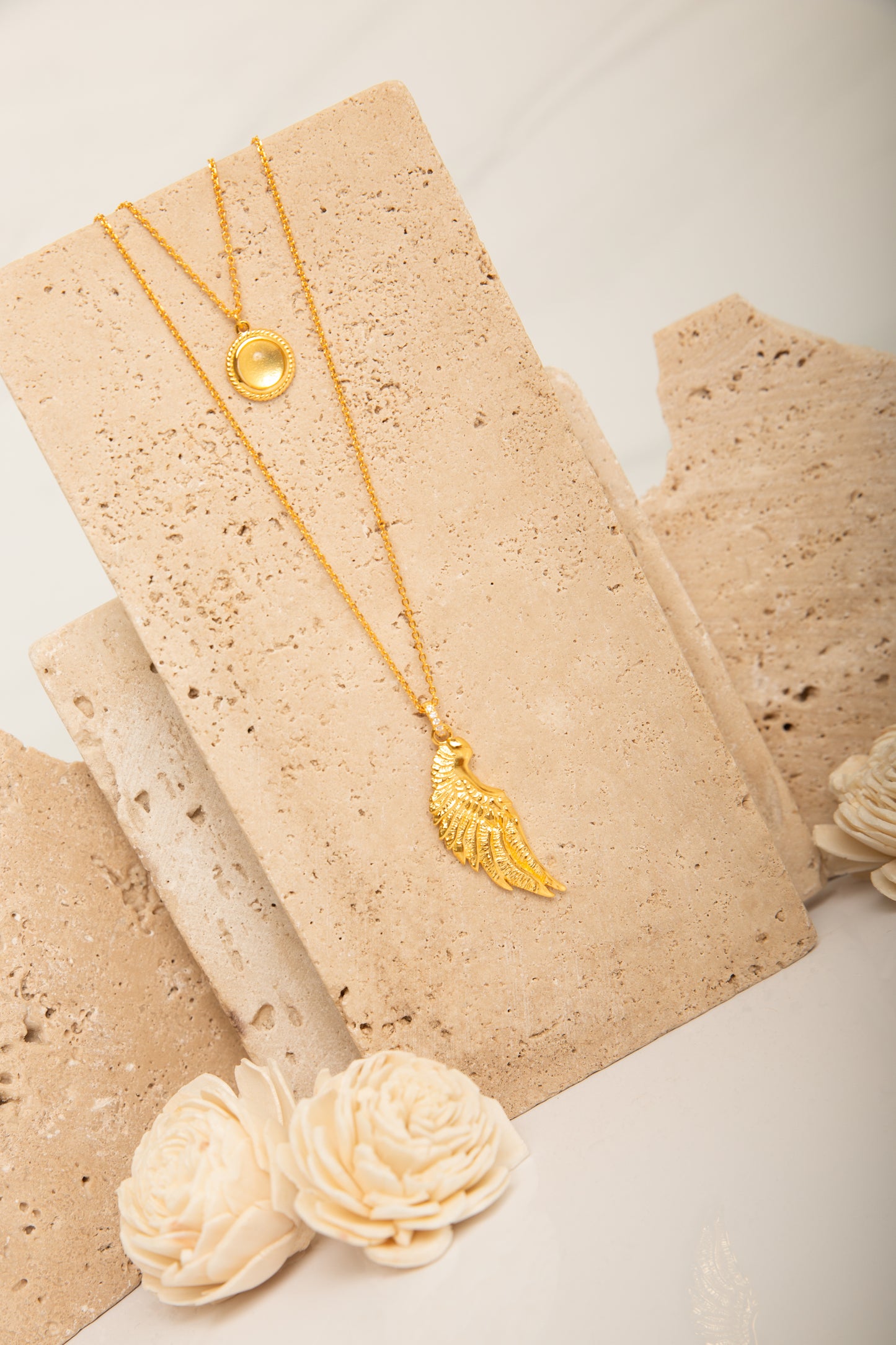 ARCHANGEL JOPHIEL Angel Of Beauty & Wisdom Necklace, 18k Gold Plated Sterling Silver with Quartz