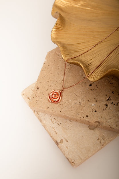 Mystic Rose Adjustable Necklace, Rose Gold
