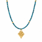 Sagittarius Zodiac Choker Necklace | Apatite White Rhodium Plated Horoscope Jewelry