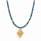 Sagittarius Zodiac Choker Necklace | Apatite 18K Gold Plated Horoscope Jewelry
