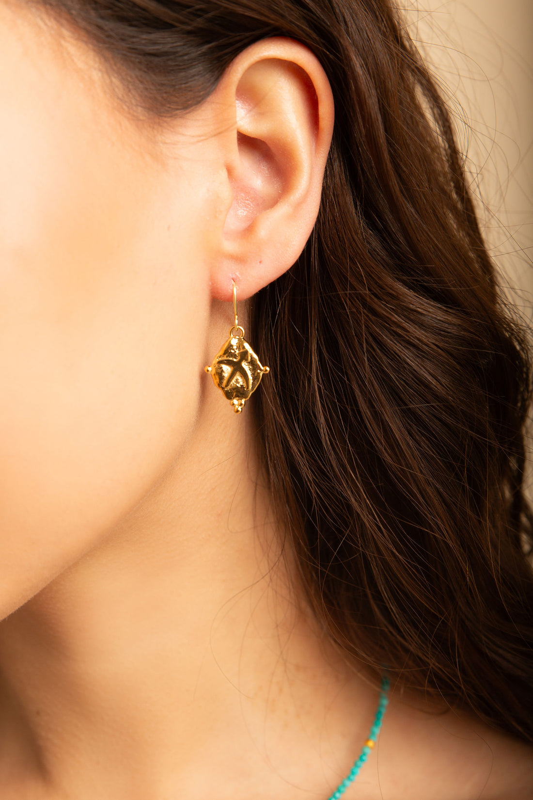 Sagittarius Vintage Style Dangle Earrings - 18k Gold Plated