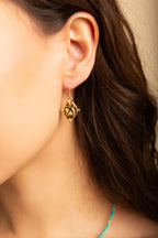 Pendientes colgantes del zodiaco Sagitario en oro de 18k | Joyería de estilo vintage