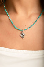 Sagittarius Zodiac Choker Necklace – Turquoise 18K Gold Plated Horoscope Jewelry