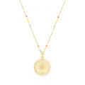 Sri Yantra - Manifest Highest Timeline Necklace – Multi-Colored Enamel Beaded Chain in 18K Gold