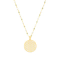 Divine Life Force Flower of Life Necklace – Pearl & Peridot in 18K Gold Spiritual Jewelry