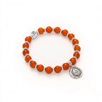 Pulsera de cornalina para activación del chakra sacro - Acabado en oro de 18K