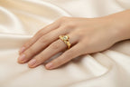 Anillo Corazón Claddagh | Amor, Amistad, Lealtad | Peridoto Circonia y Oro