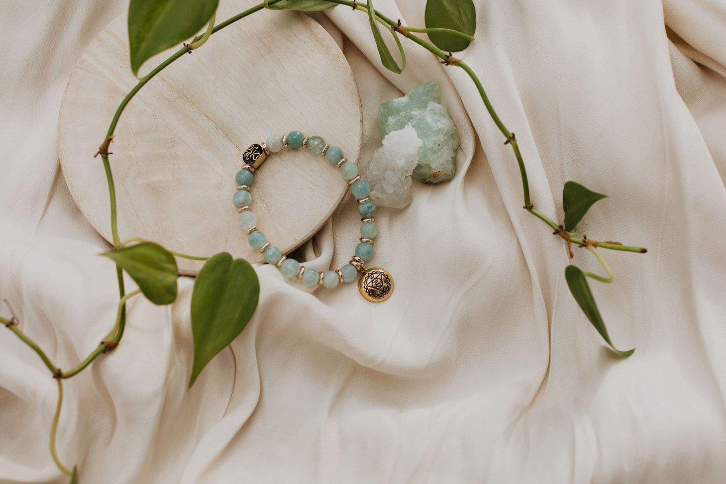Throat Chakra Aquamarine Activation Bracelet