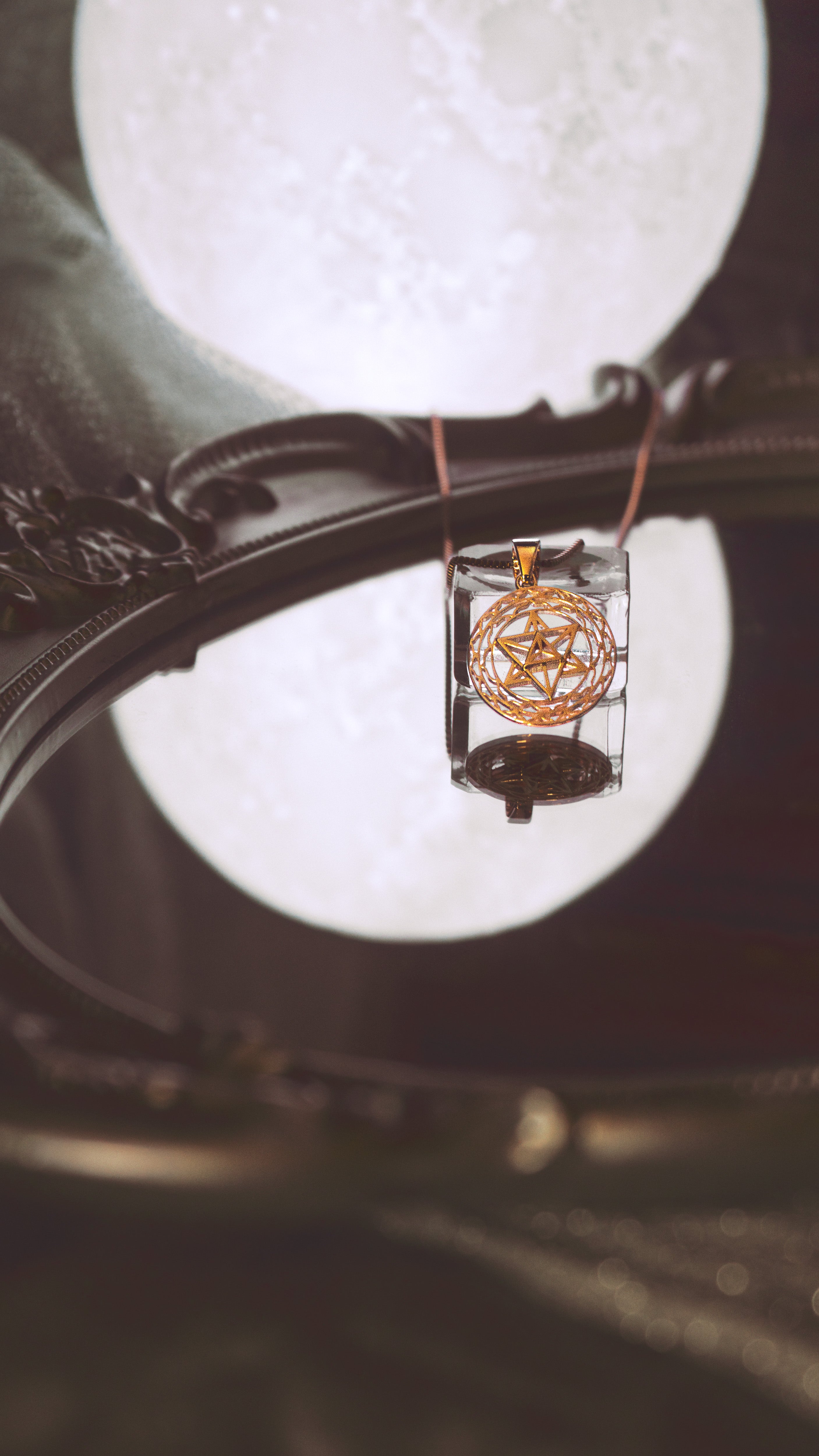 Merkaba Star Light Body Activation Necklace – 18K Gold Spiritual Jewelry