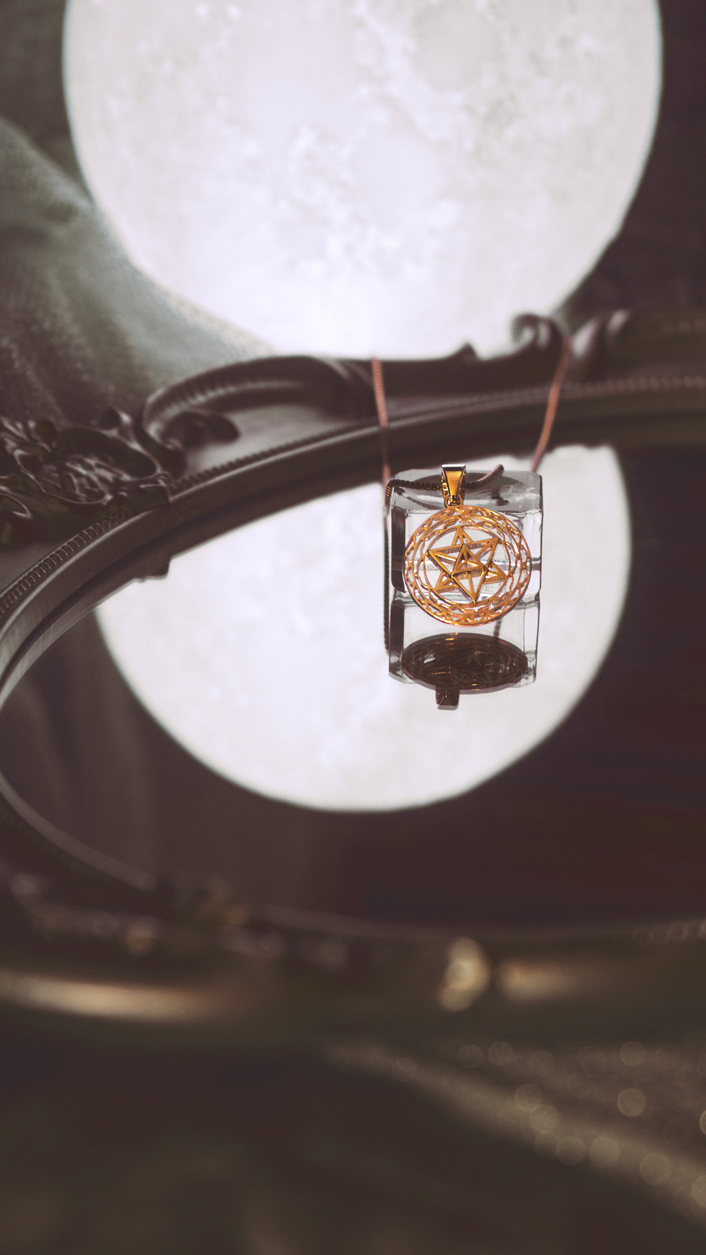 Merkaba Star Light Body Activation Necklace – White Rhodium Spiritual Jewelry