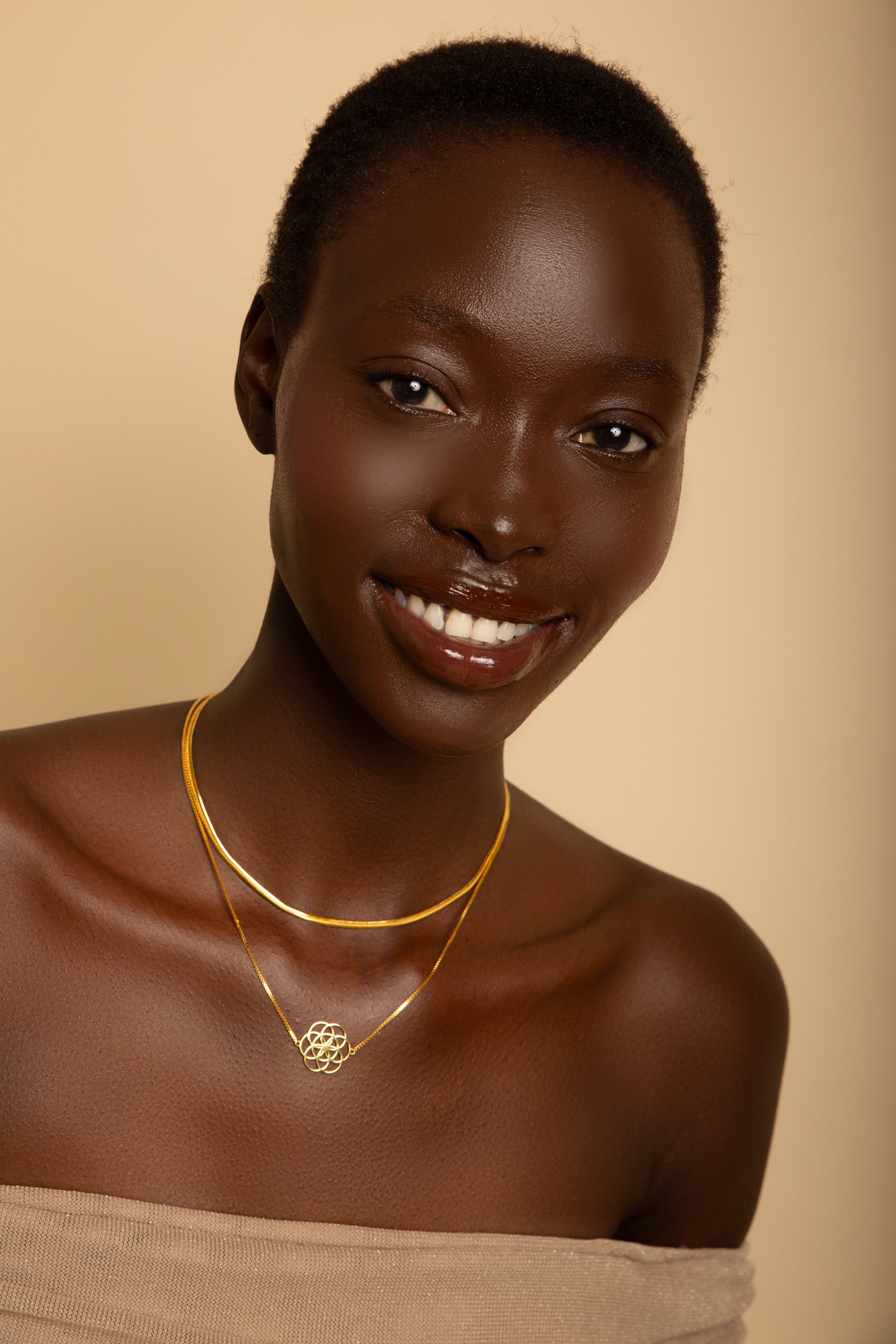 Herringbone Chain Necklace – 18K Gold Over Sterling Silver Minimalist Jewelry