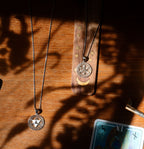 Collar con activación del cuerpo de luz estrella Merkaba - Joyería espiritual de oro de 18 quilates