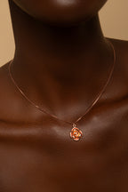 Mystic Rose Adjustable Slider Necklace, Long or Choker, White Rhodium