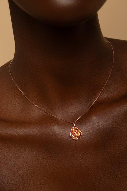 Mystic Rose Adjustable Necklace, Rose Gold