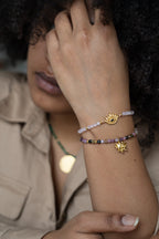 Strength of Spirit Rising Lotus Tourmaline Bracelet – 18K Gold Spiritual Healing Jewelry