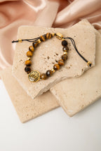 Pulsera Ojo de Tigre para el Chakra del Plexo Solar – Protección Energética y Poder Personal, Joyería Sanadora Bañada en Oro de 18K