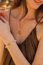 Evil Eye Protection Necklace - Blue Topaz - 18k Gold