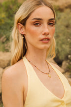 Libra Zodiac Choker Necklace – Multi-Color Opal 18K Gold Plated Horoscope Jewelry