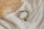 Pulsera Elástica de Activación de Aguamarina del Chakra de la Garganta