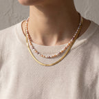 Divine Aura Multi-Color Freshwater Baroque Pearl Choker Necklace | Gold Plated